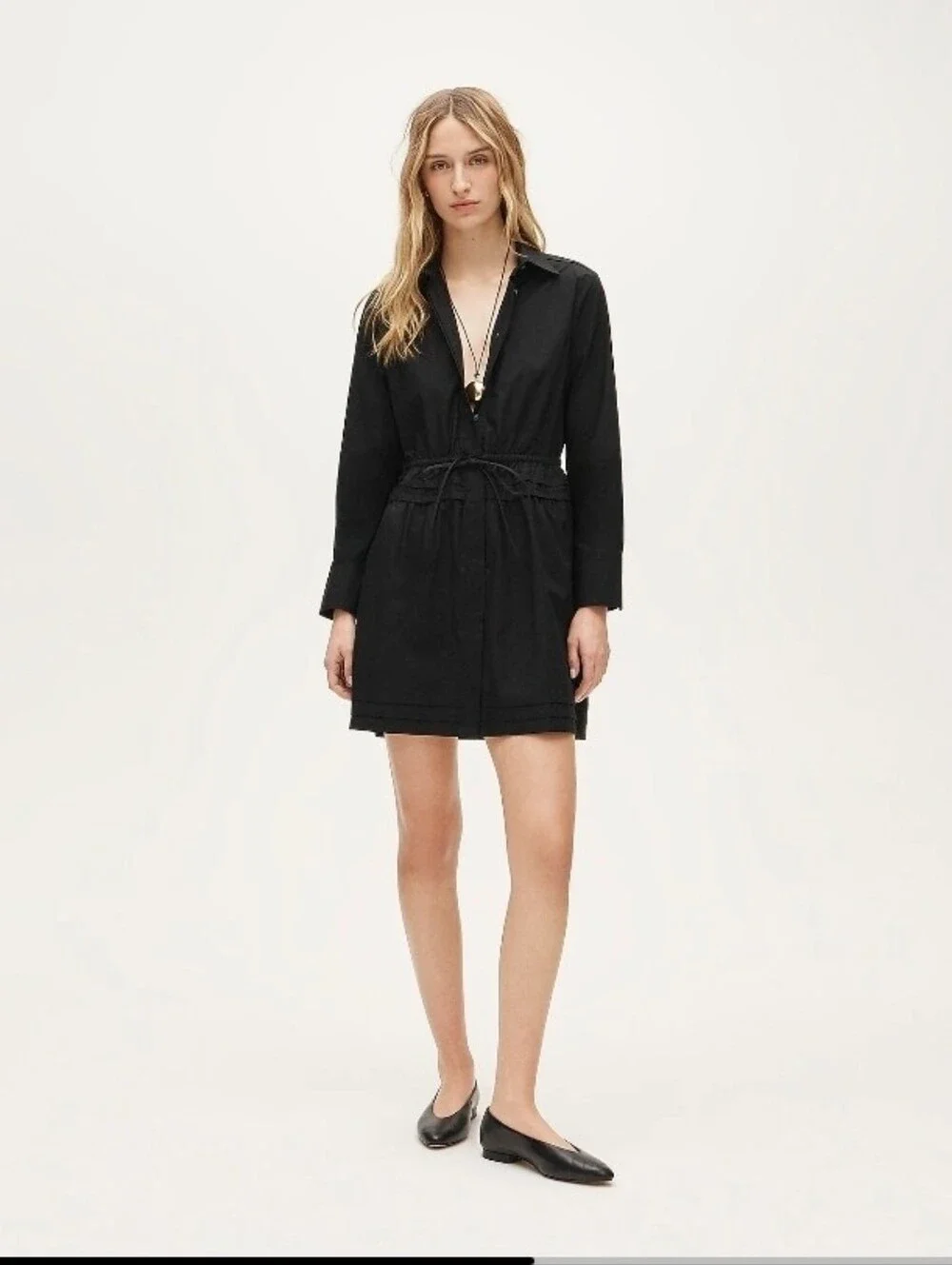 Nwt J. Crew Elena Mini Shirtdress In Black